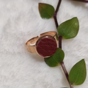 rosegold mályva hasított bőr gyűrű állítható